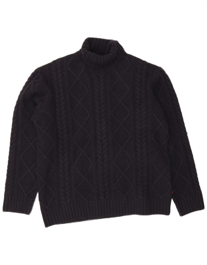 Kappa Herre rullehals sweater 2XL marineblå uld