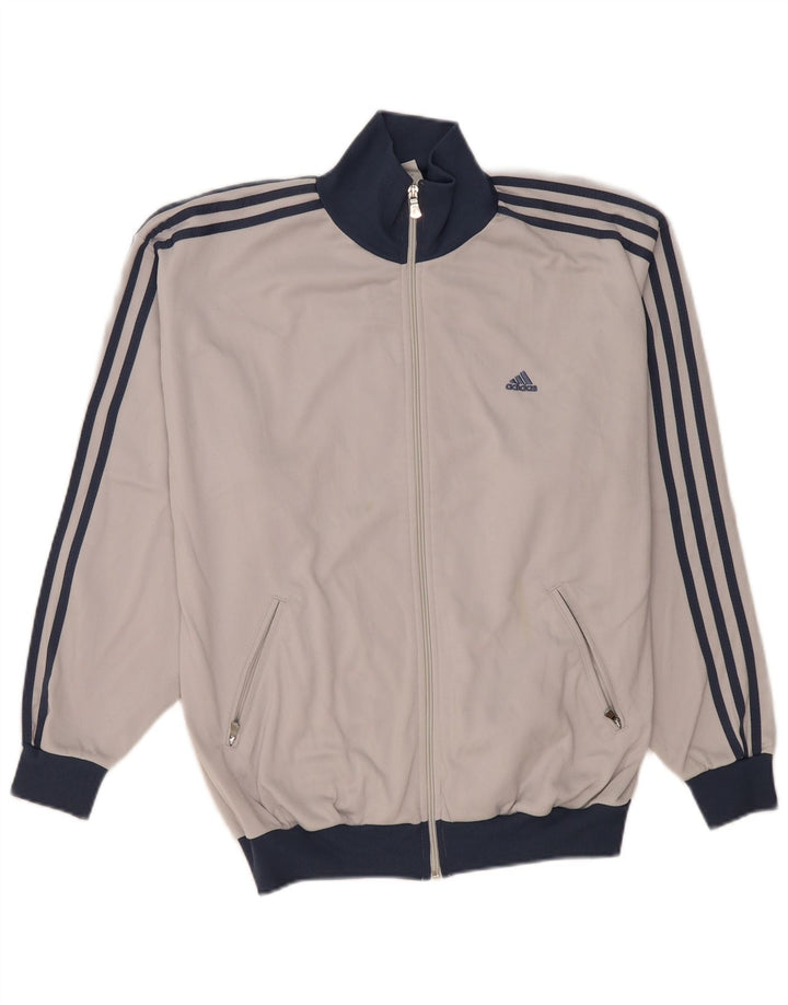 Adidas Træningsdragt til mænd Topjakke UK 38/40 Medium Grå Polyester