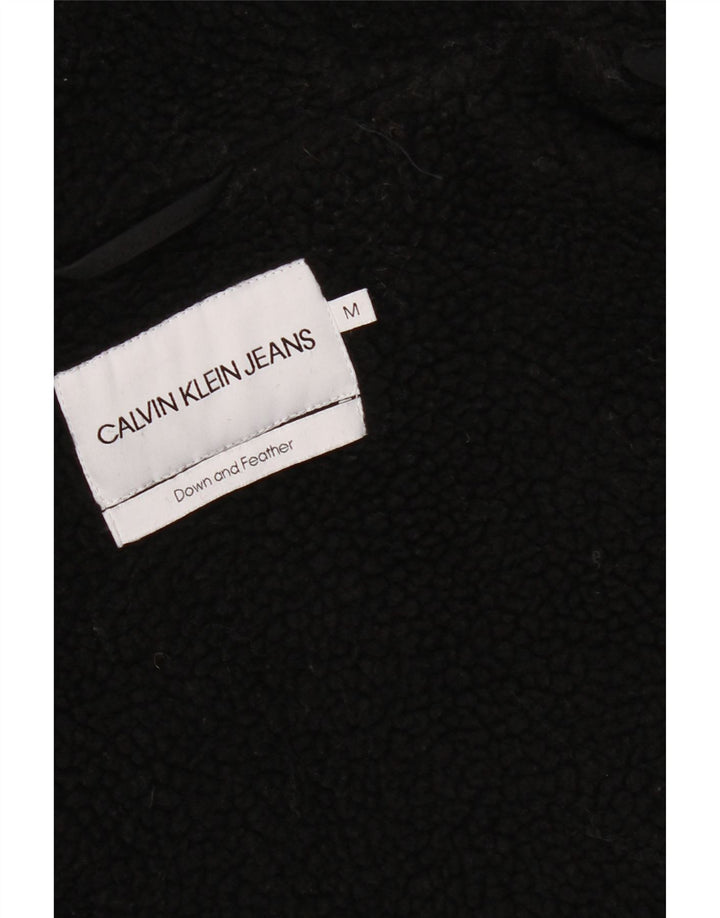 Calvin Klein Herre hættepolstret jakke UK 38 Medium Sort Polyester