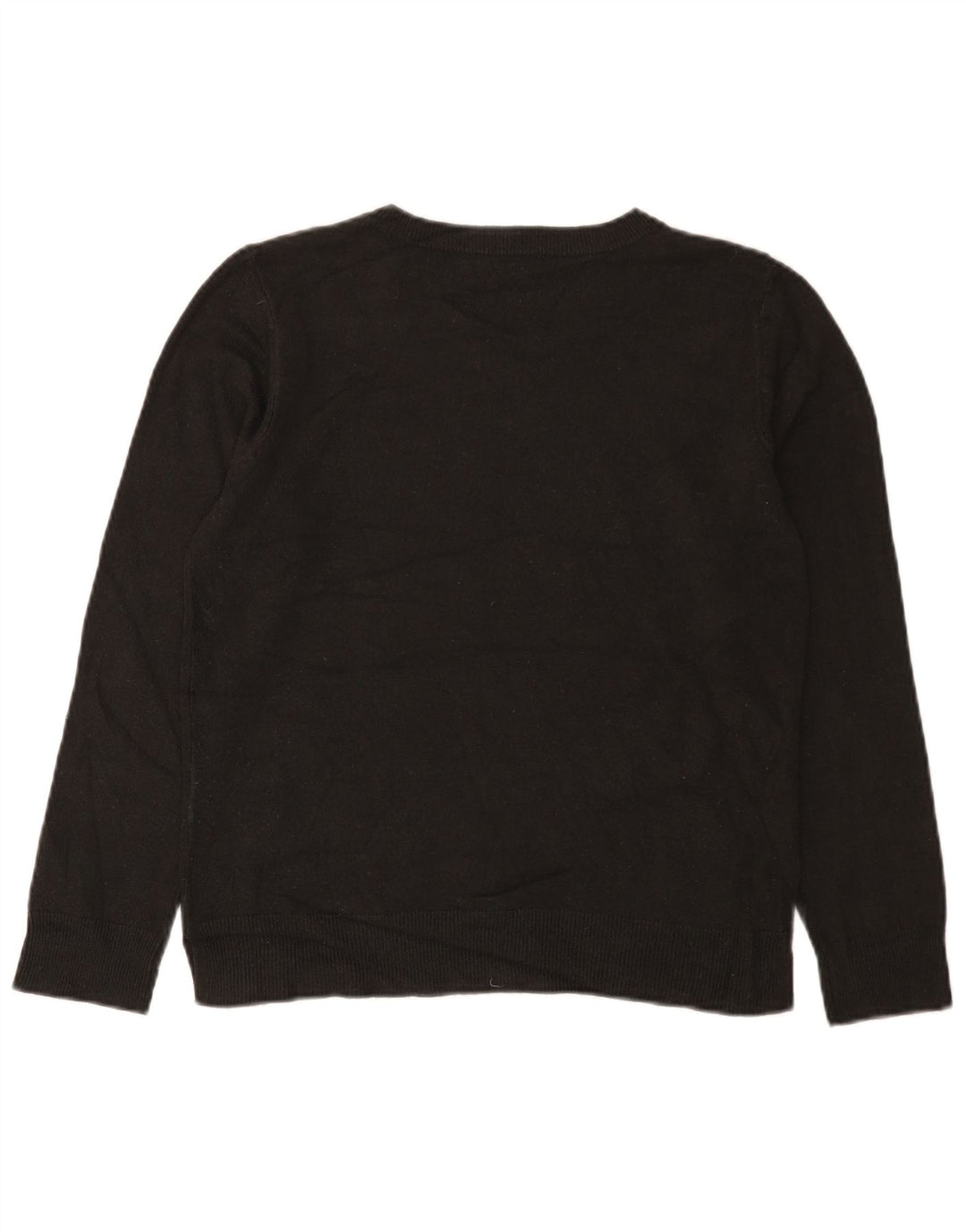 Marks & Spencer Dame sweater med rund hals DK 12 Medium Sort Akryl