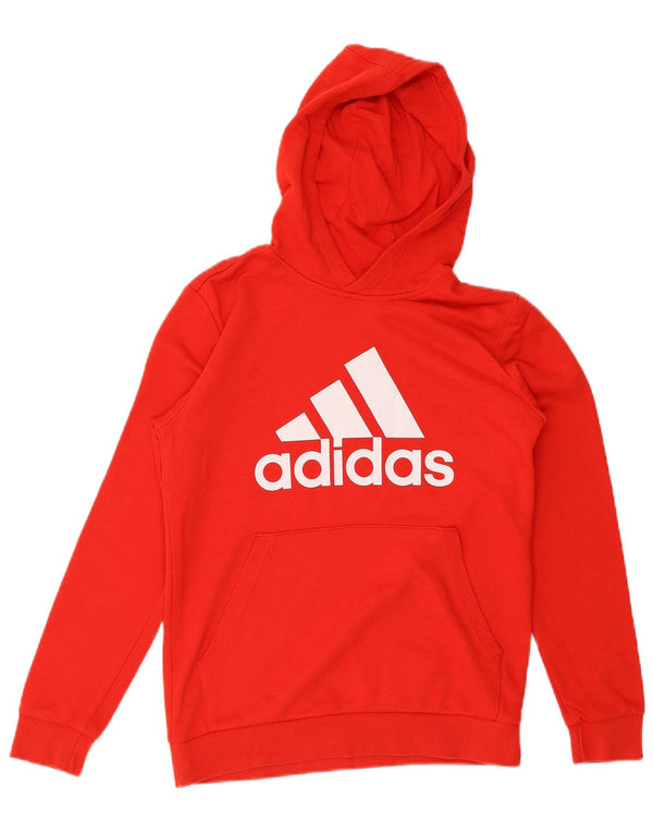 Adidas Grafisk hættetrøje til drenge 13-14 år rød bomuld