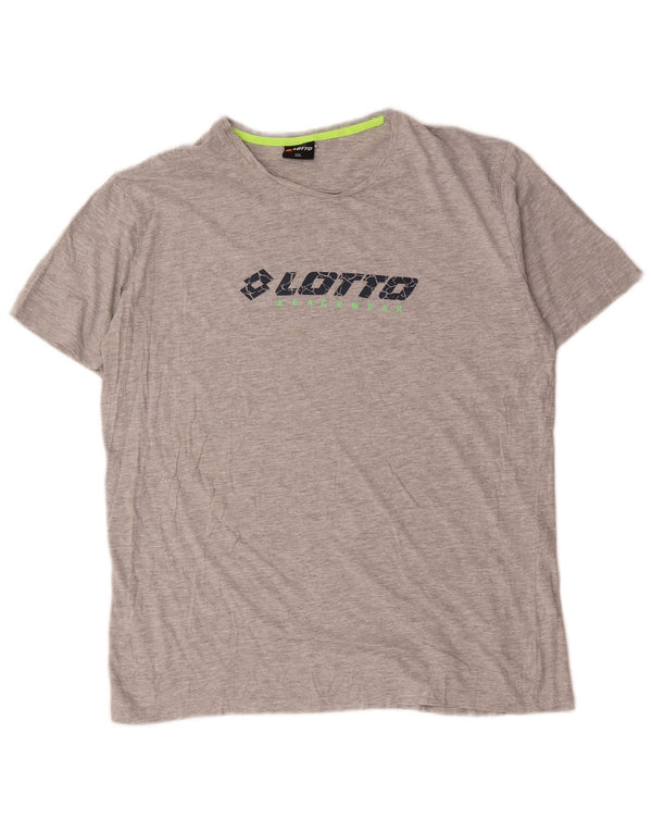 Lotto Herre Grafisk T-Shirt Top 2XL Grå Flecked