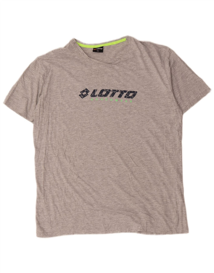 Lotto Herre Grafisk T-Shirt Top 2XL Grå Flecked