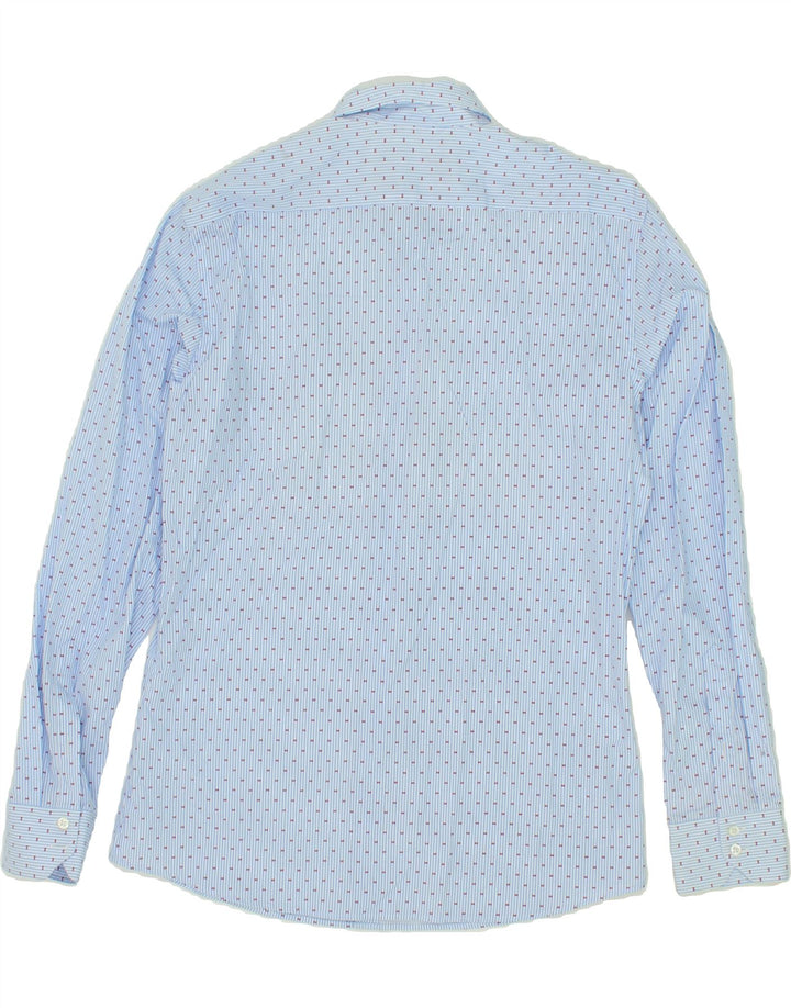 VINTAGE Mens Shirt Medium Blue Pinstripe Cotton Vintage Vintage and Second-Hand Vintage from Messina Hembry 
