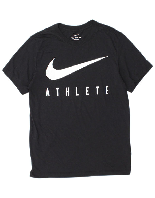 Nike Herre Dri Fit grafisk T-shirt top lille sort polyester