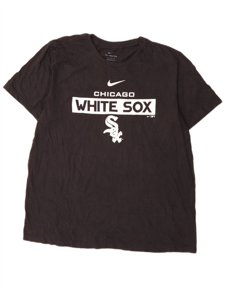 Nike Herre Chicago White Sox Grafisk T-Shirt Top XL Sort