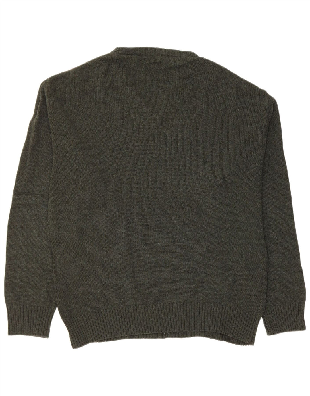 VINTAGE Herre V-hals sweater Medium Green Argyle/Diamond New Wool