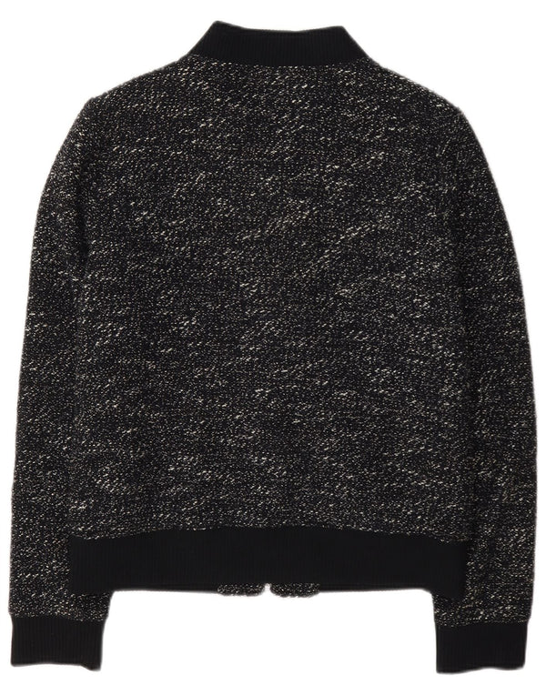 J. Crew oversized cardigan sweater til kvinder US 2 XS marineblå flækket akryl