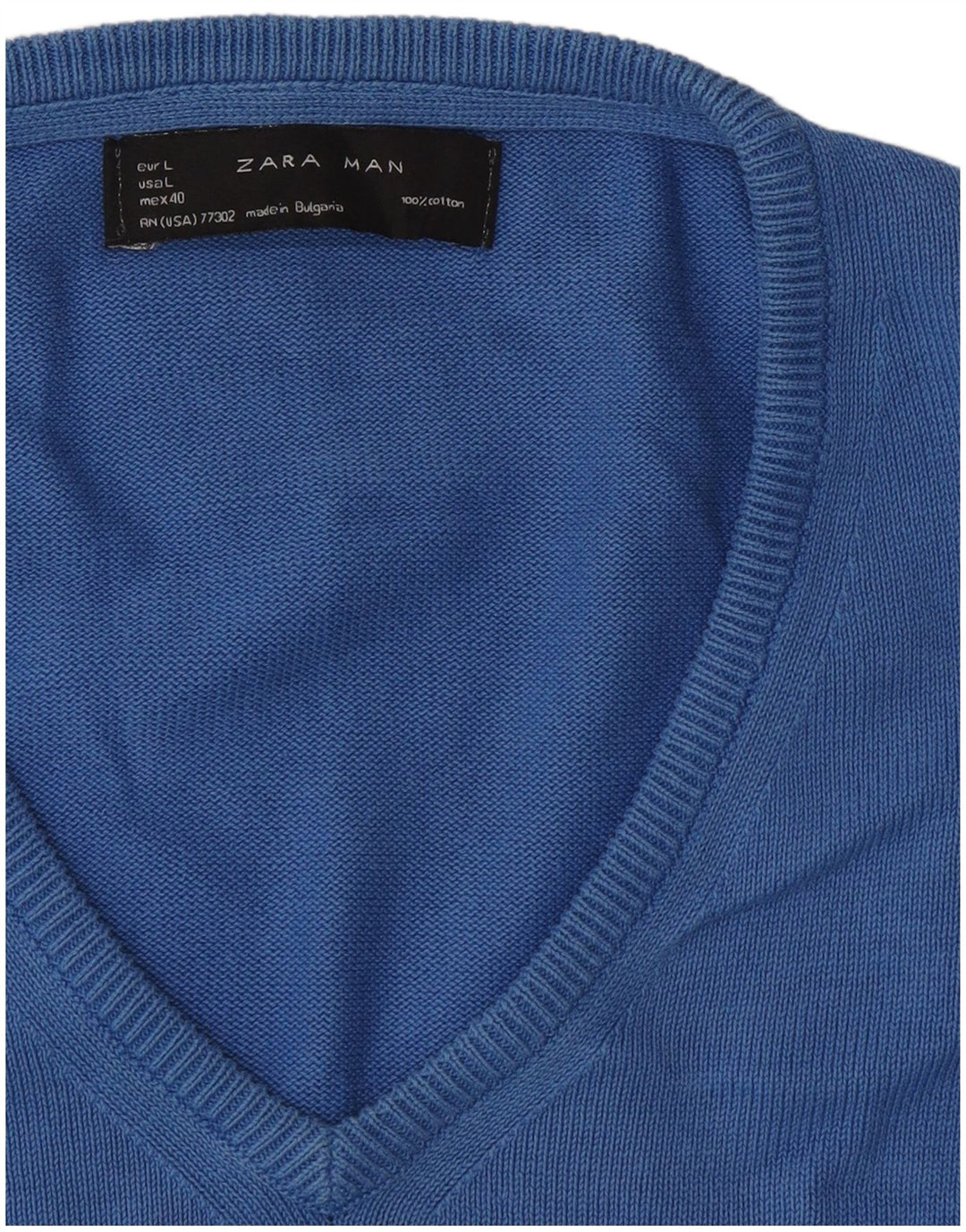 Zara Herre V-hals sweater Stor Blå