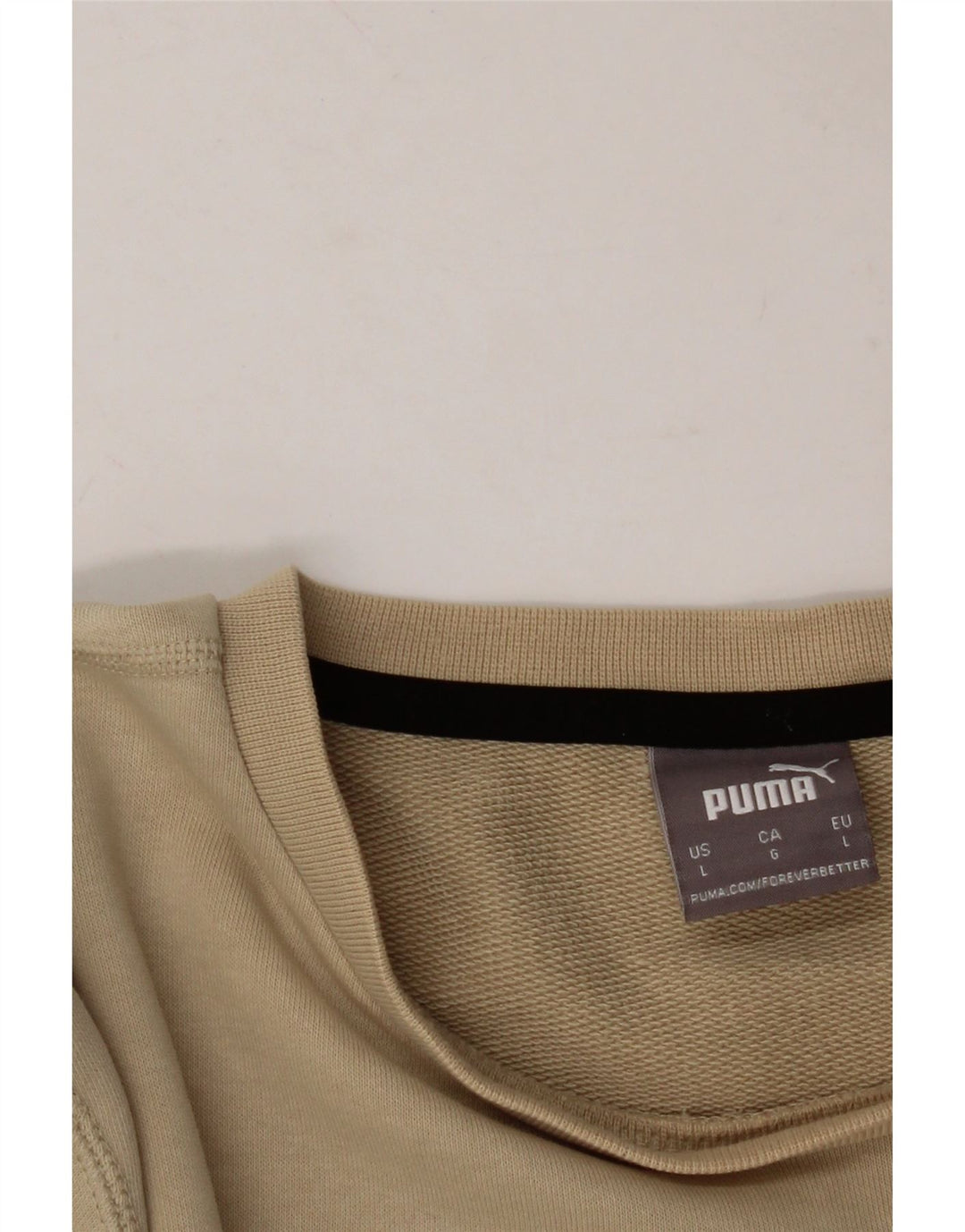 PUMA Mens Sweatshirt Jumper Large Beige Cotton Vintage Puma and Second-Hand Puma from Messina Hembry 
