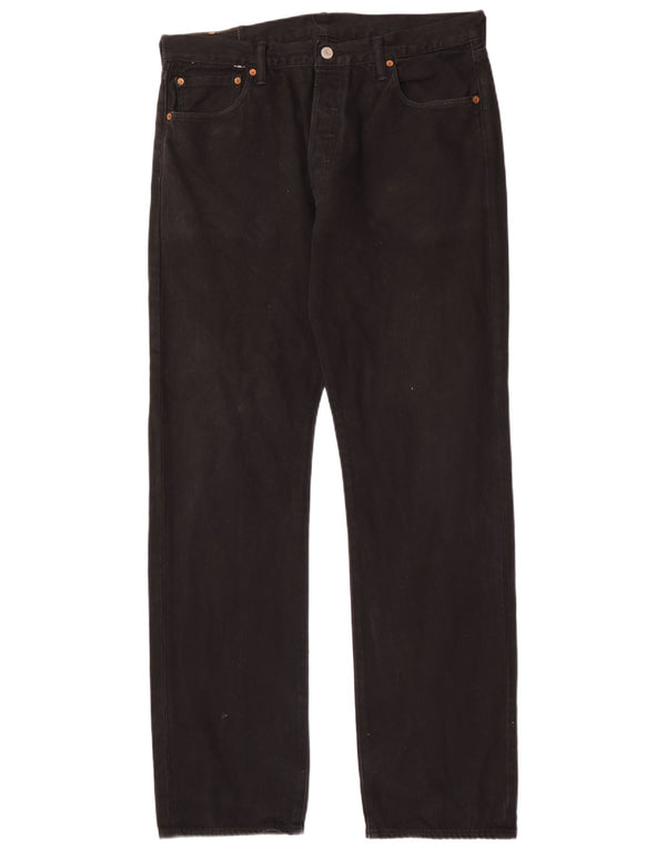Levi's Herre 501 lige jeans W32 L34 sort bomuld