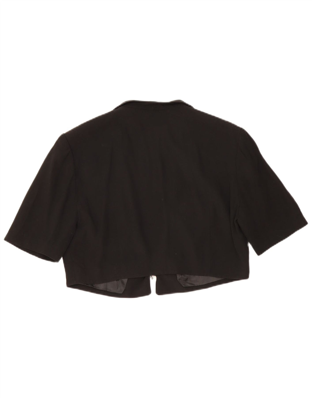 Vintage Kortærmet Bolero-jakke til kvinder UK 14 Medium Sort