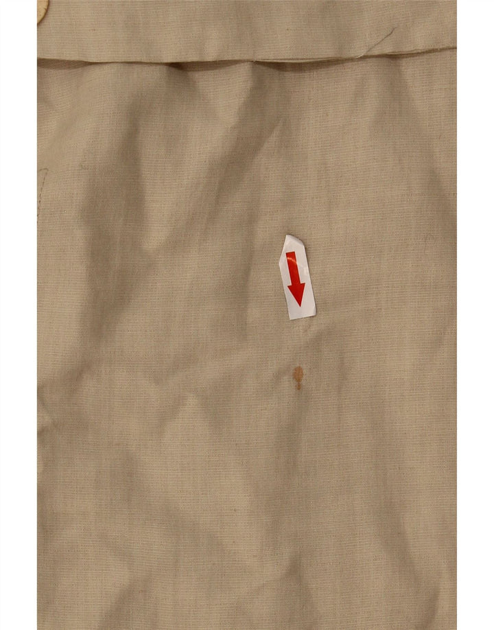 VINTAGE kortærmet 3-knaps blazerjakke til kvinder IT 46 Large Beige