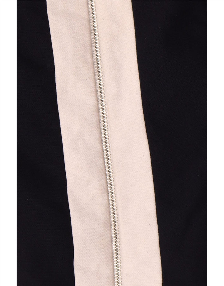 Zara Dame Blazer Jakke UK 14 Stor Sort Colourblock Polyester