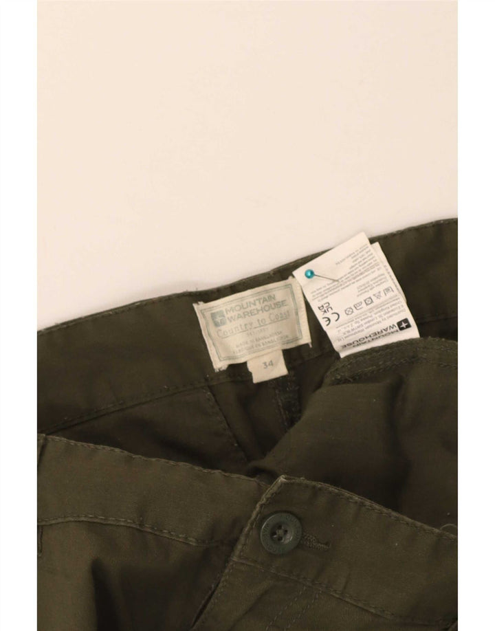 Mountain Warehouse Herre Cargo Shorts W34 Large Khaki Cotton