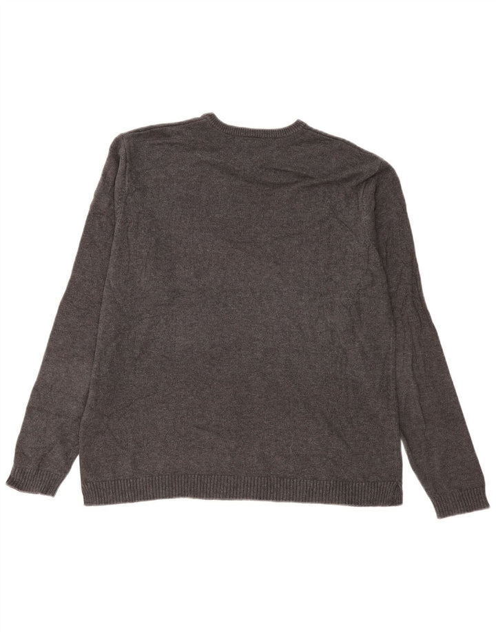 Gap Herre V-hals sweater mellemgrå bomuld