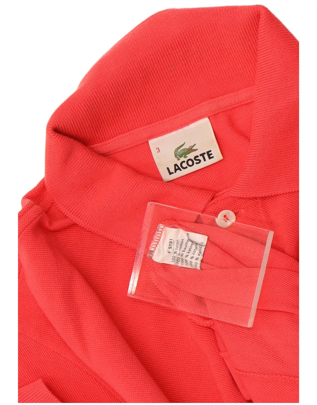 Lacoste herre poloskjorte str. 3 Lille rød bomuld