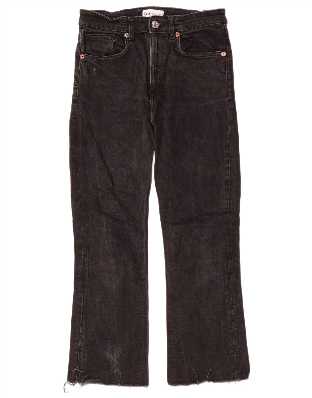 Zara Dame Straight Jeans EU 40 Medium W30 L26 Sort