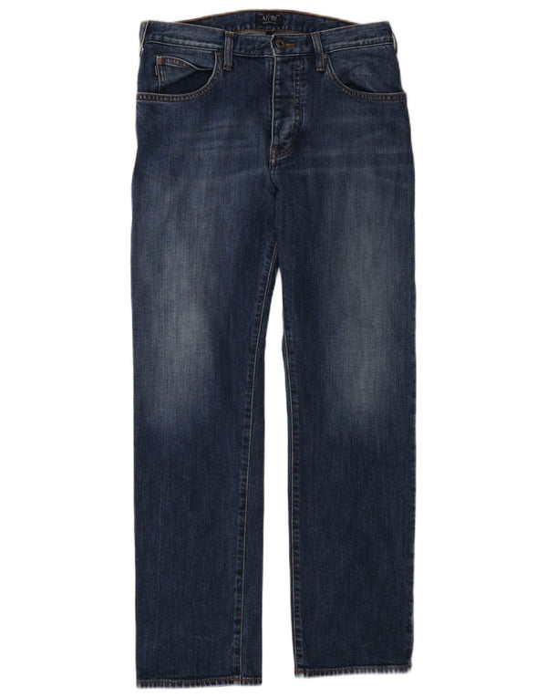 Armani Jeans Herre Straight Jeans W30 L30 Blå Bomuld