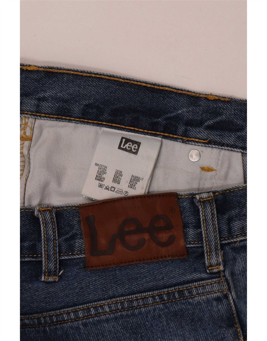 Lee Mens Brooklyn Straight Jeans W38 L30 Blå Bomuld