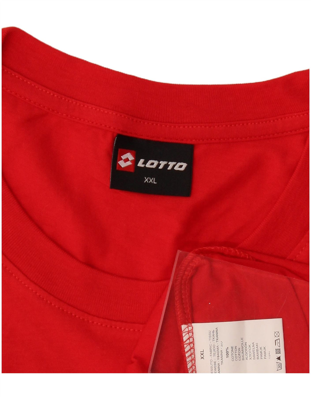 LOTTO Mens T-Shirt Top 2XL Red Cotton