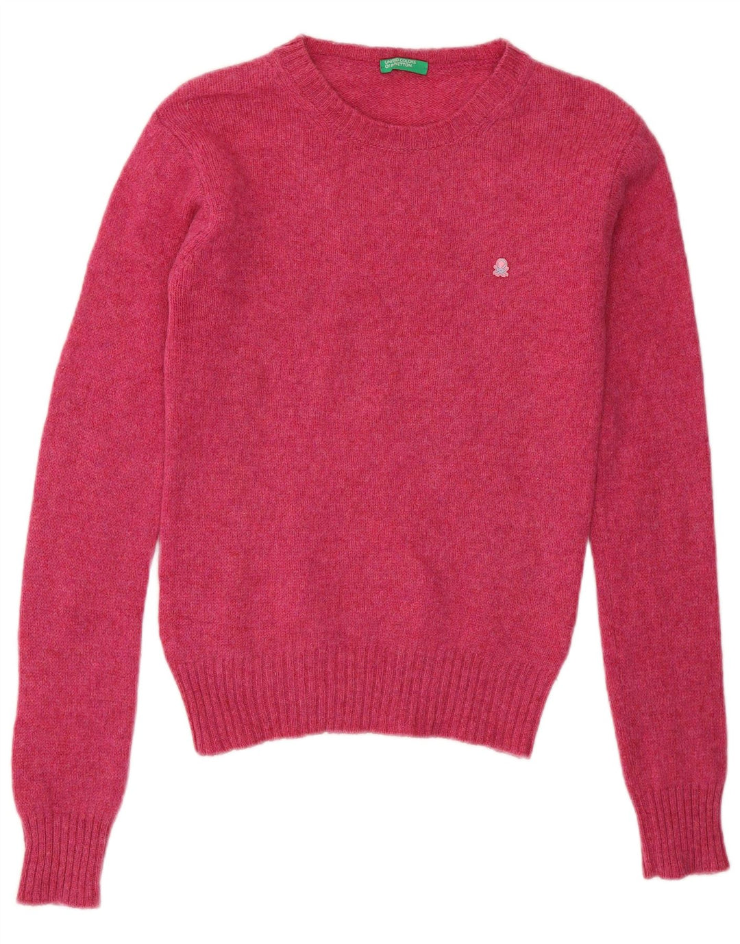 Benetton Dame sweater med rund hals DK 8 Small Pink