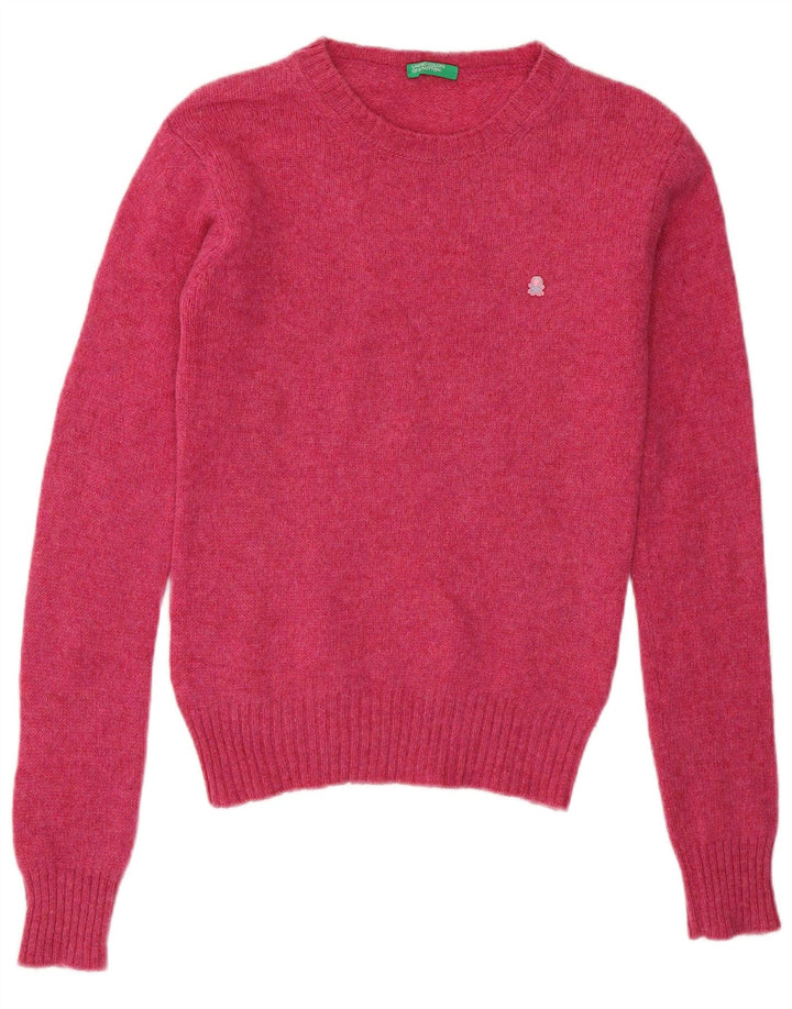 Benetton Dame sweater med rund hals DK 8 Small Pink