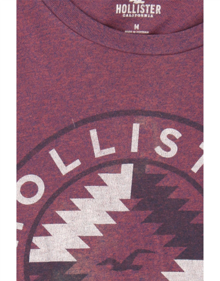 HOLLISTER Mens Graphic T-Shirt Top Medium Purple Cotton Vintage Hollister and Second-Hand Hollister from Messina Hembry 