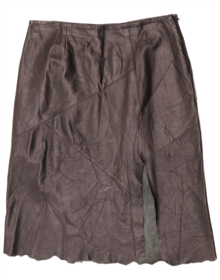 Vintage lædernederdel til kvinder IT 48 XL W32 sort læder
