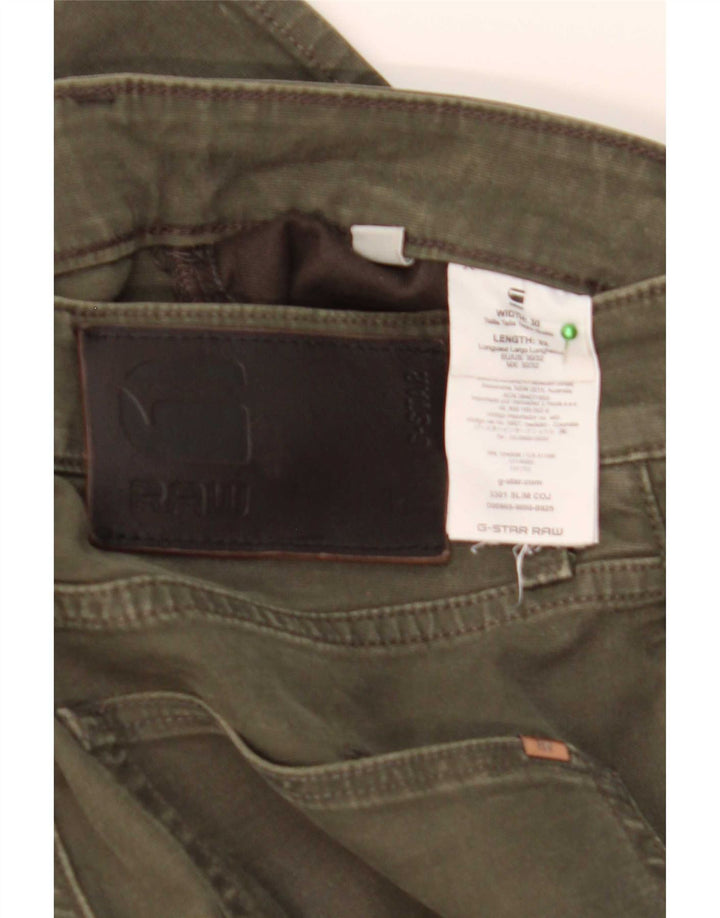 G-Star Slim Jeans til mænd W30 L32 Khaki Bomuld