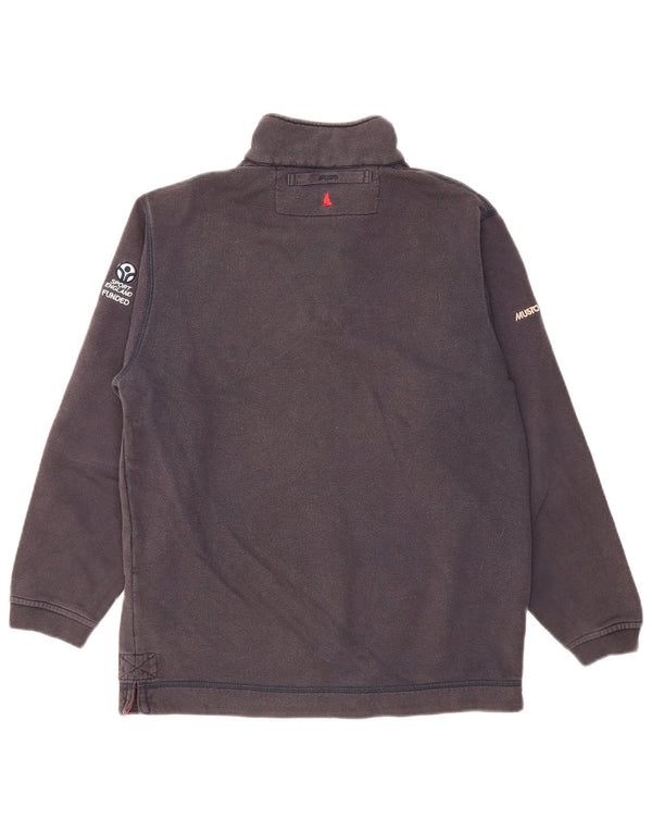 Musto drenge grafisk sweatshirt med lynlåshals 12-13 år marineblå bomuld