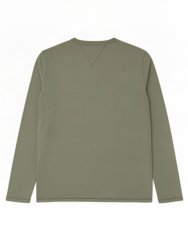 Tommy Hilfiger Herre Top Langærmet Stor Grå Flecked Bomuld
