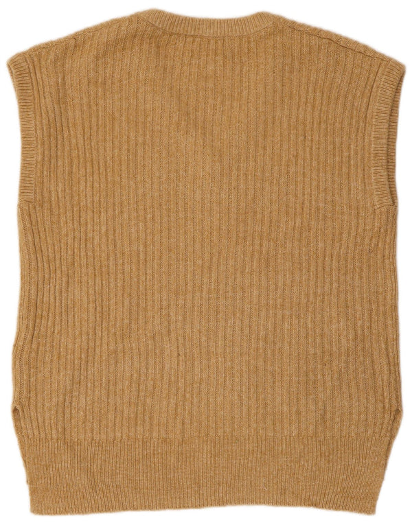 MARKS & SPENCER Herrevest Tank Top Medium Beige Bomuld