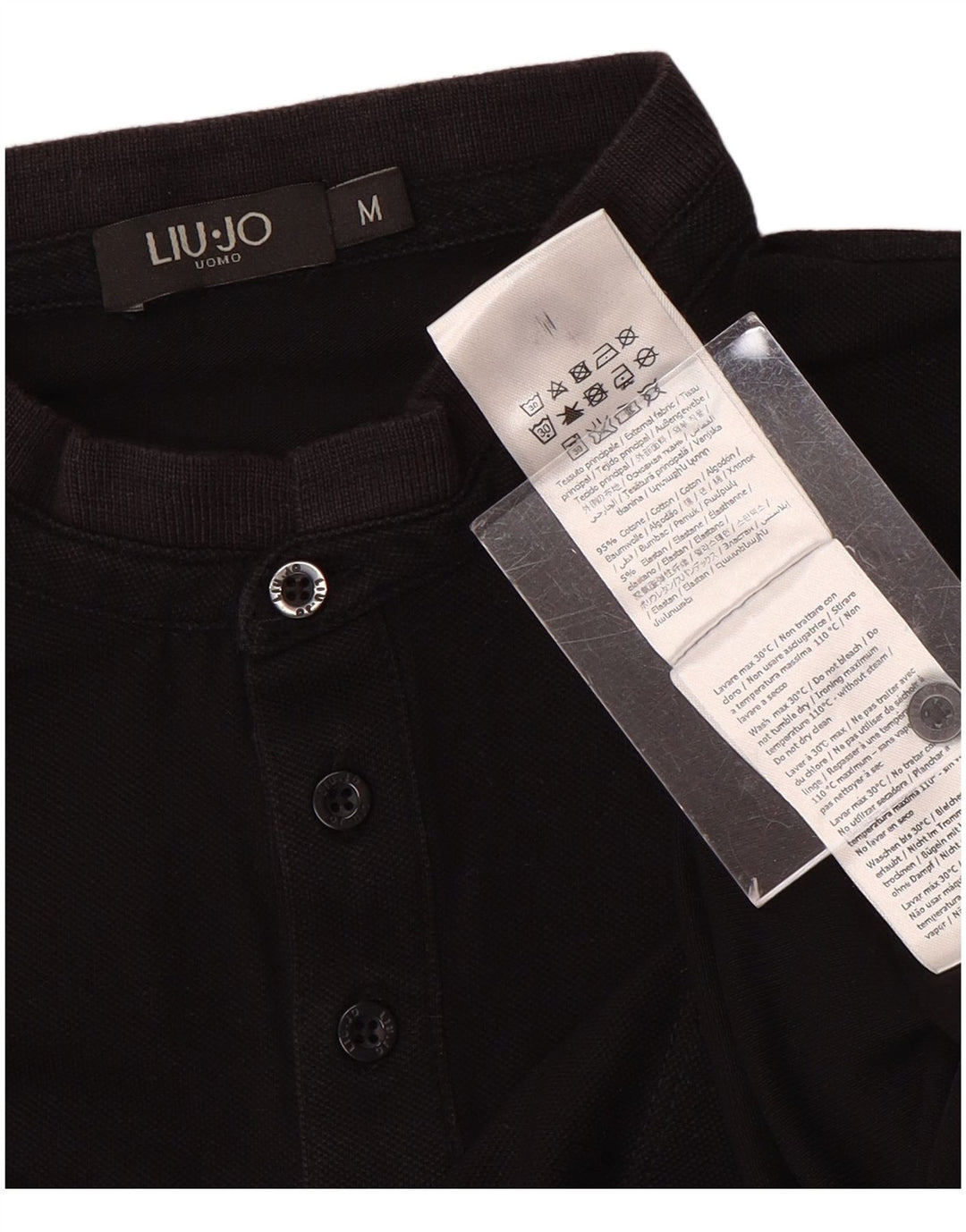 LIU JO Herre Uomo Polo Shirt Medium Sort Bomuld