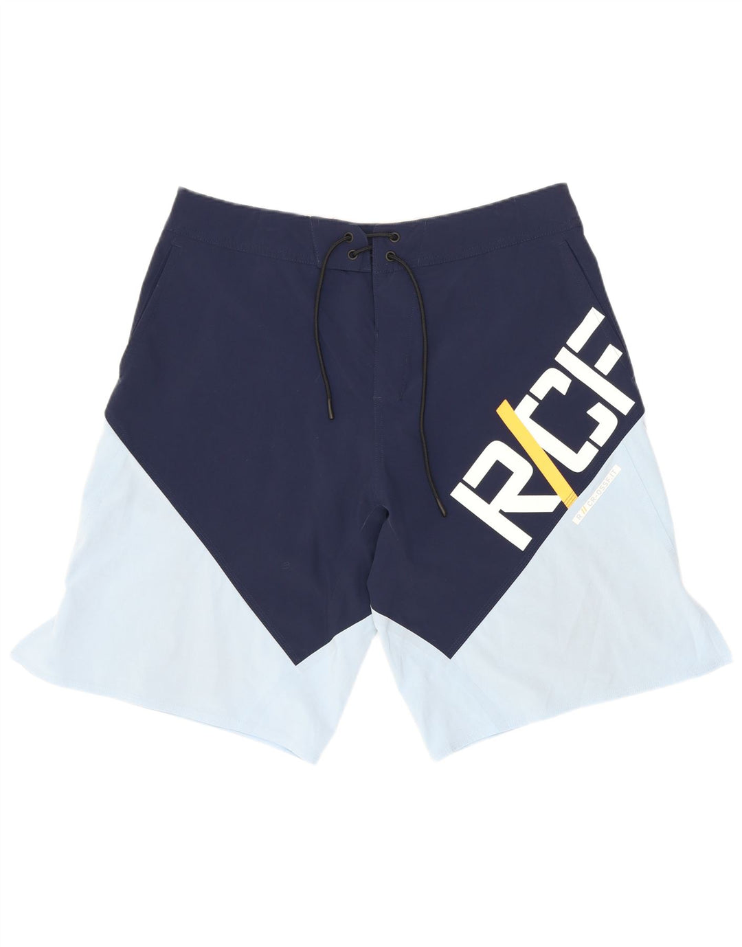 Reebok Herre grafiske svømmeshorts Medium Blue Colourblock Nylon