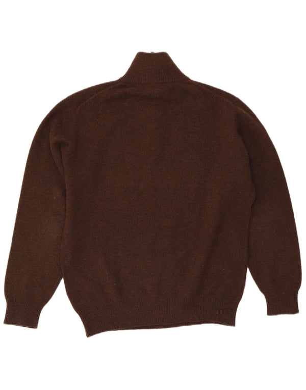 Kappa Herre Zip Neck Jumper Sweater Medium Brun Uld