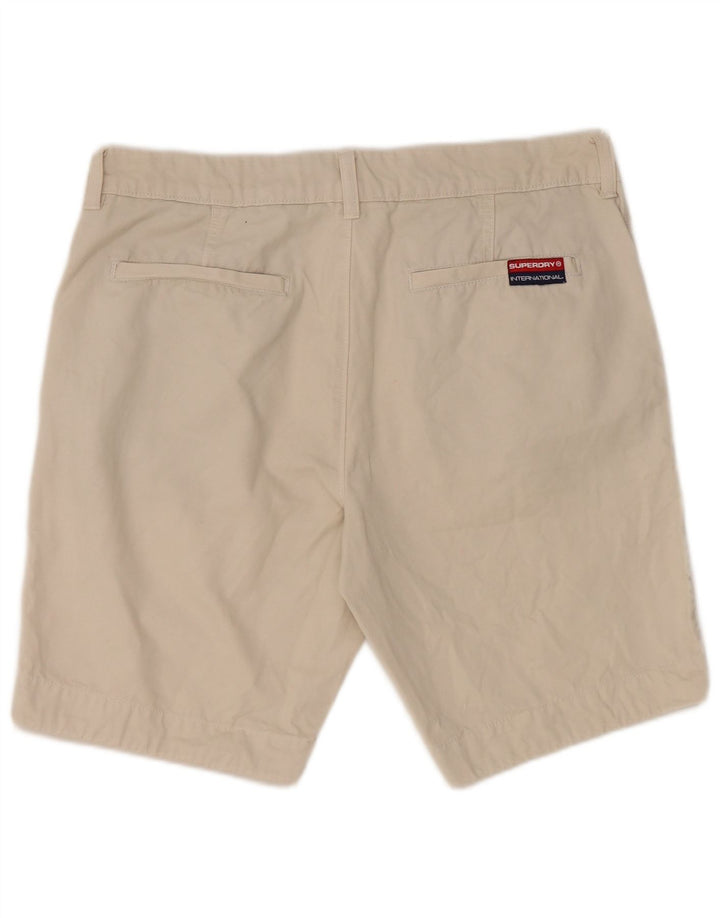 SUPERDRY Mens Chino Shorts Large W34 Off White Cotton