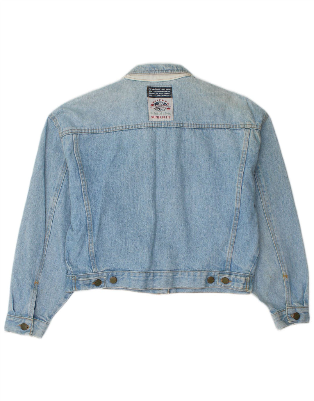 Weipper Dame Crop Denim Jacket UK 16 Large Blue