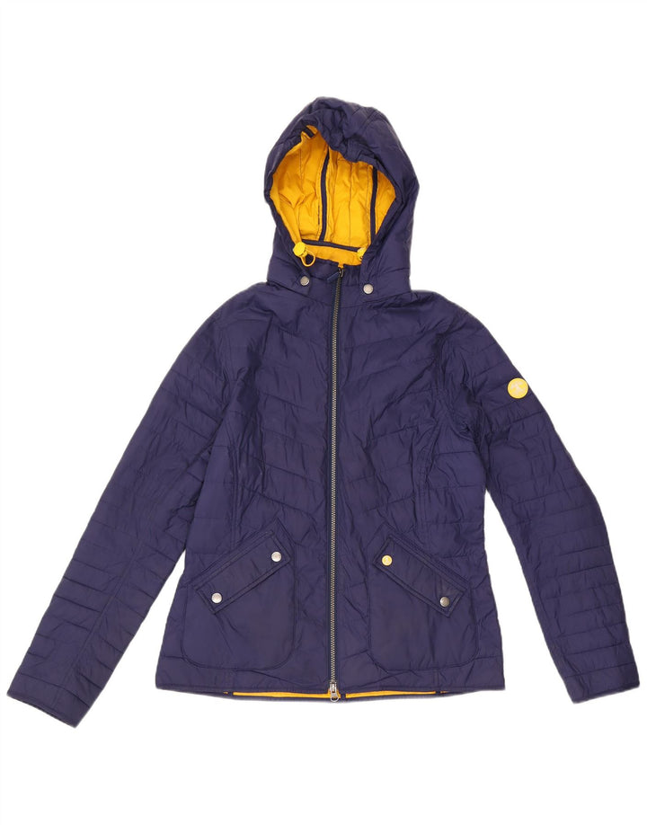 Barbour hættejakke til kvinder UK 12 Medium Navy Blue
