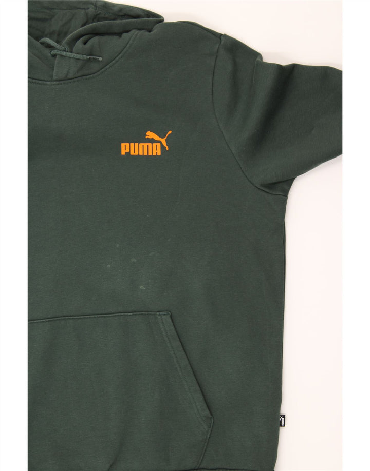 PUMA Mens Hoodie Jumper Large Green Vintage Puma and Second-Hand Puma from Messina Hembry 