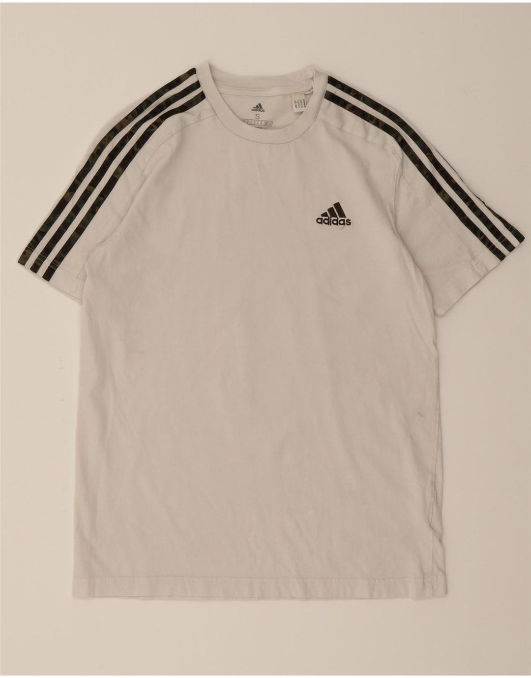 ADIDAS Womens T-Shirt Top UK 10 Small White Cotton Vintage Adidas and Second-Hand Adidas from Messina Hembry 