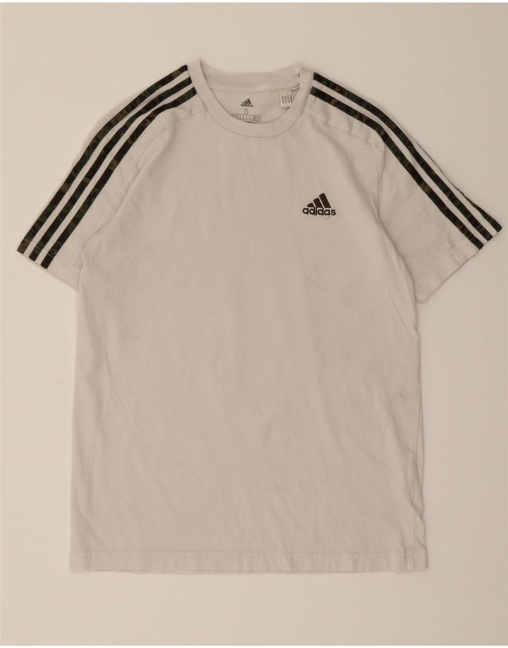 ADIDAS Womens T-Shirt Top UK 10 Small White Cotton Vintage Adidas and Second-Hand Adidas from Messina Hembry 