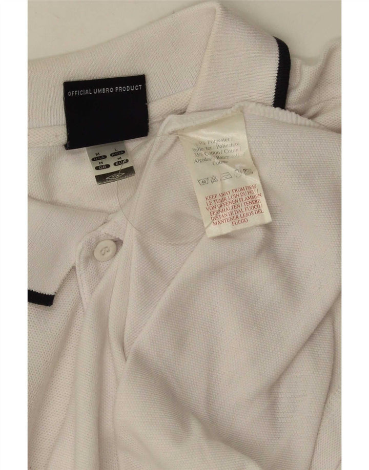 Umbro Herre Polo Shirt Medium White Polyester