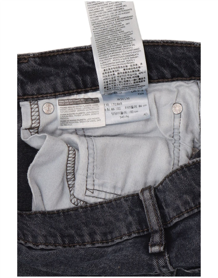Levi's Slim Jeans til mænd W34 L30 Marineblå bomuld