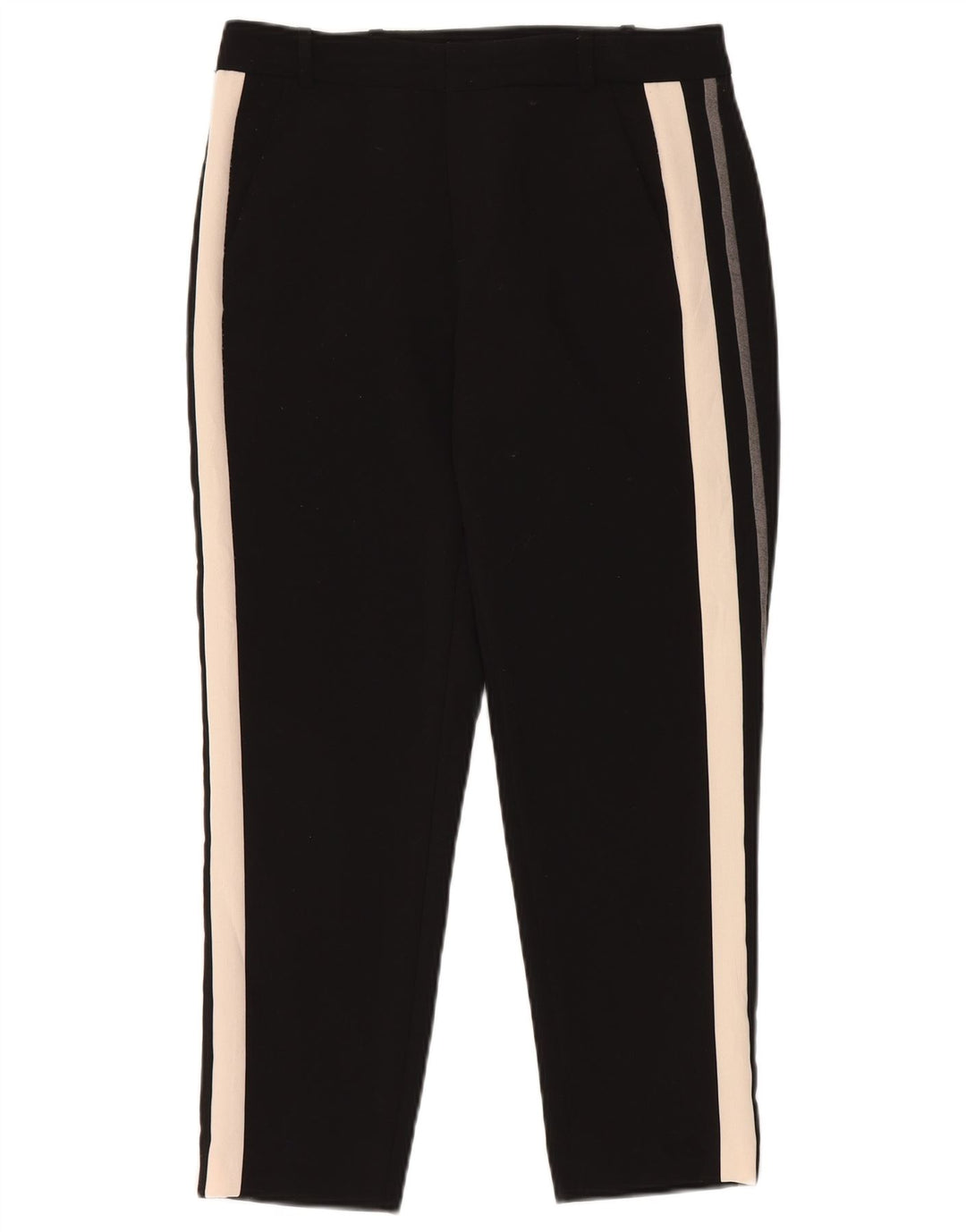 ZARA Slim Chino-bukser til kvinder Small Black Colourblock