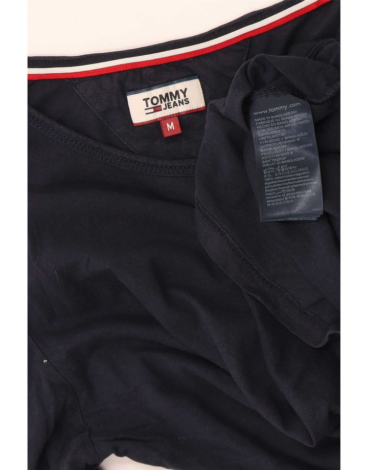 Tommy Hilfiger Dame Top Langærmet UK 14 Medium Navy Blue Bomuld