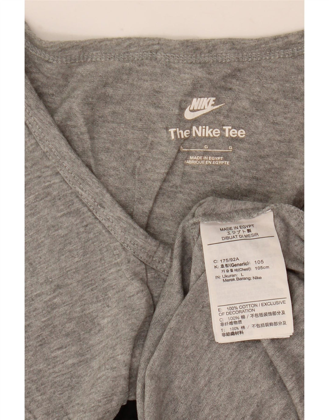Nike grafisk vest top til mænd, stor grå flækket bomuld