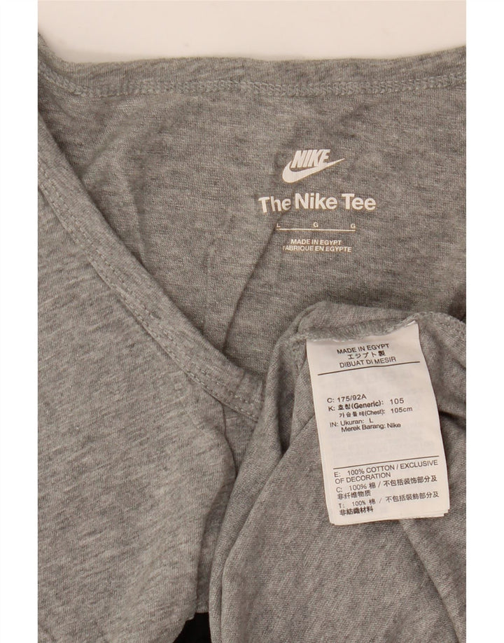 Nike grafisk vest top til mænd, stor grå flækket bomuld