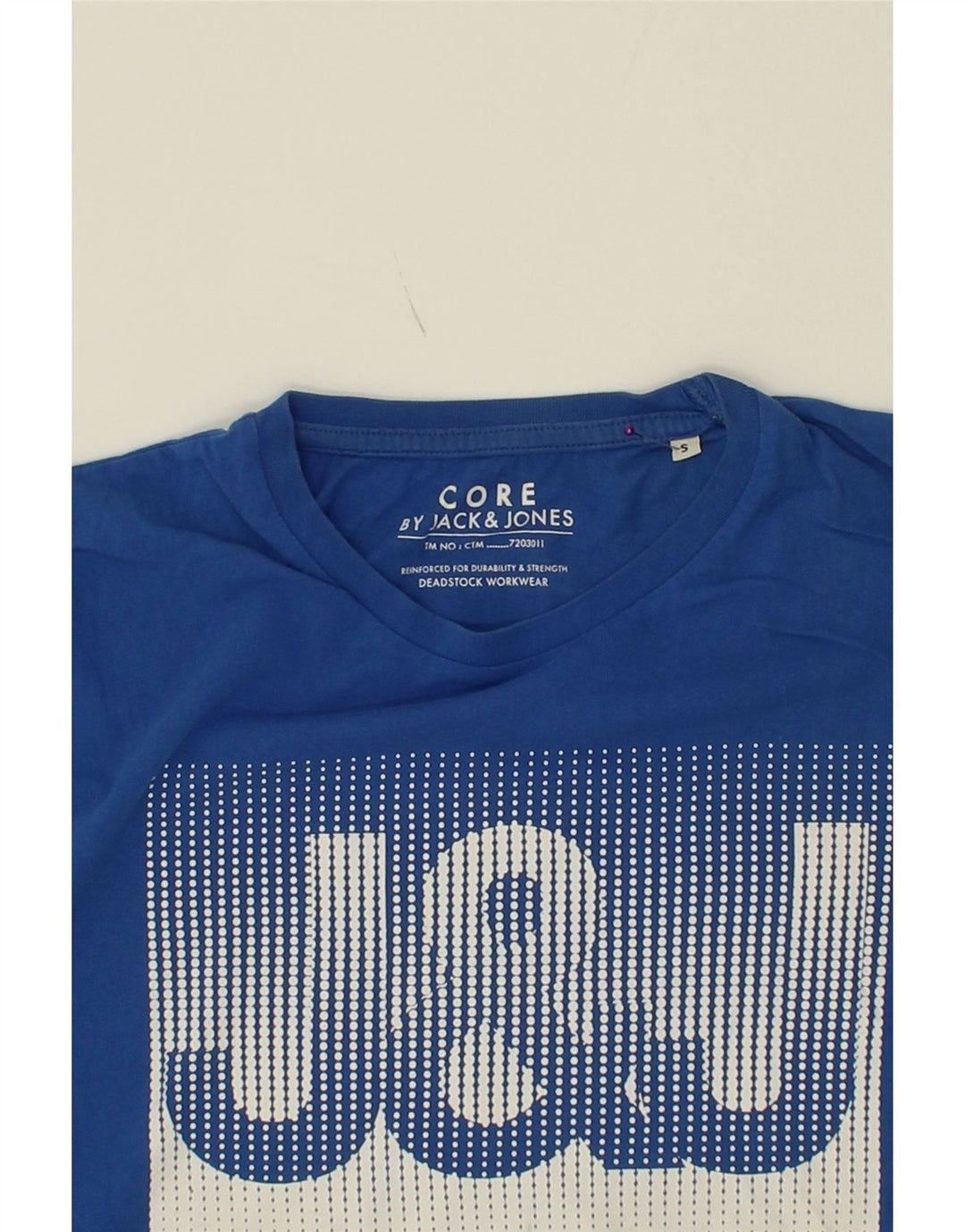JACK & JONES Mens Graphic T-Shirt Top Small Navy Blue Cotton Vintage Jack & Jones and Second-Hand Jack & Jones from Messina Hembry 