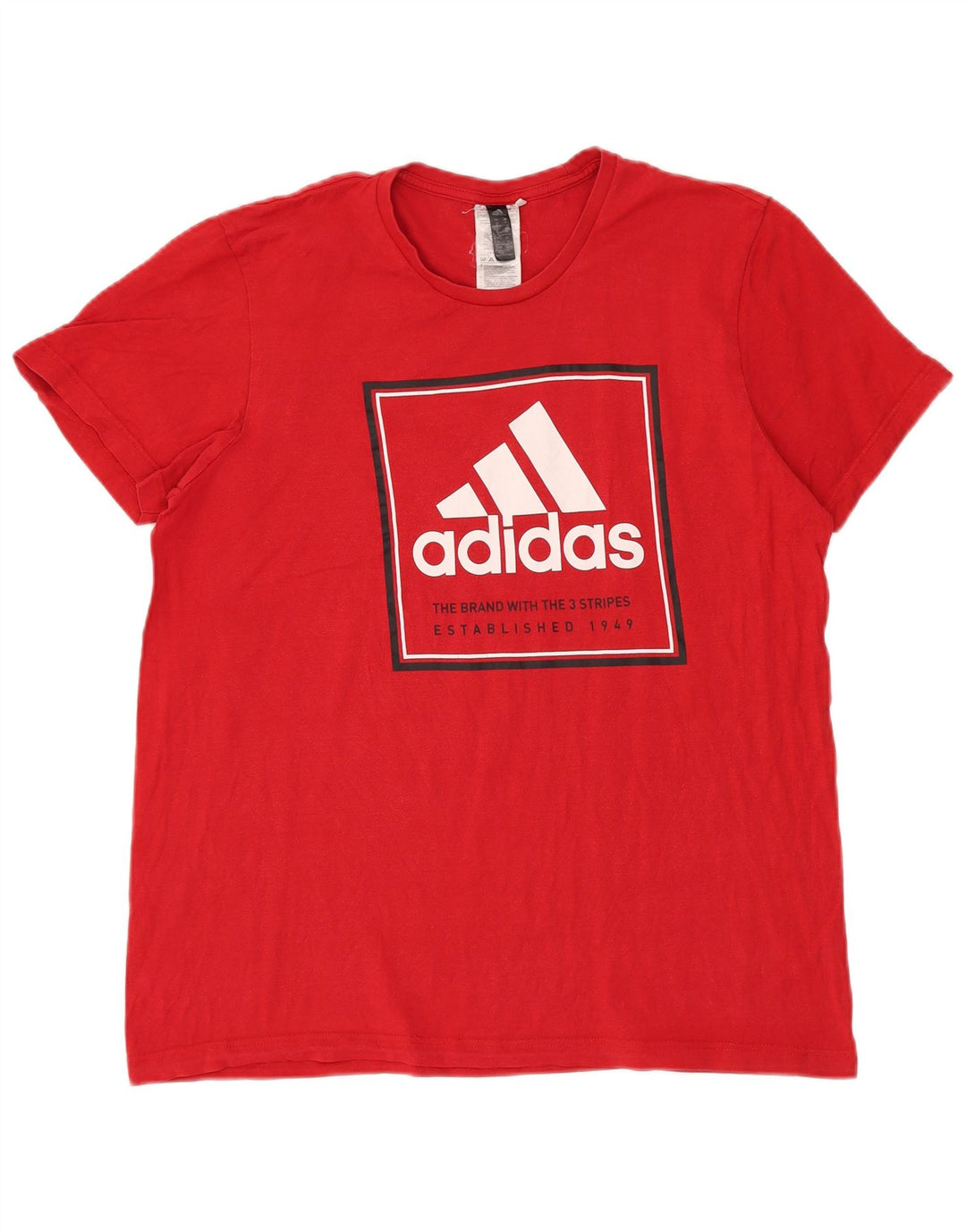 Adidas Herre grafisk T-shirt Top Medium Rød Bomuld